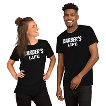 Bella + Canvas 3001 Unisex Short Sleeve Jersey T-Shirt with Tear Away Label BARBER'S LIFE BLACK TEE