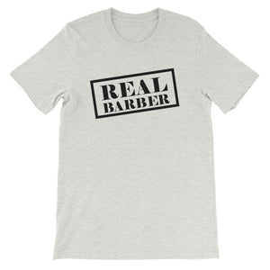 Real Barber with Black Letters T-shirt