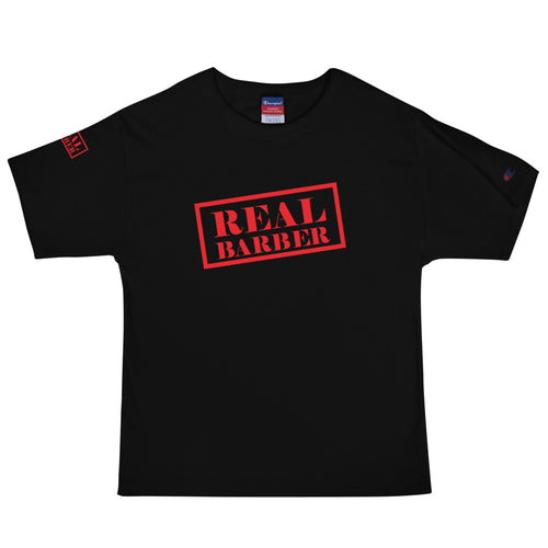 Men's Champion T-Shirt REAL BARBER STAMP