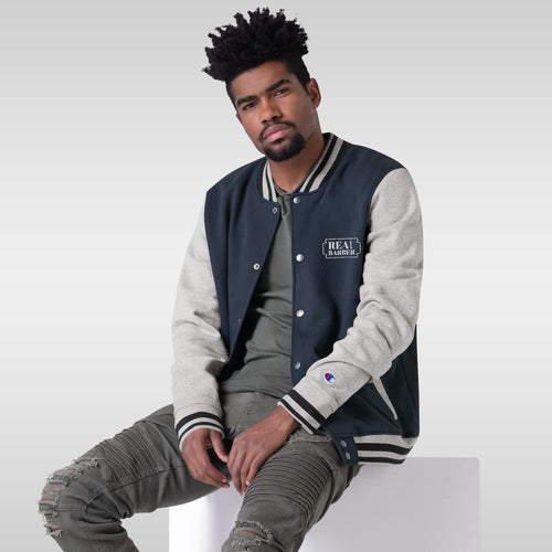 Embroidered Champion Bomber Jacket REAL  BARBER